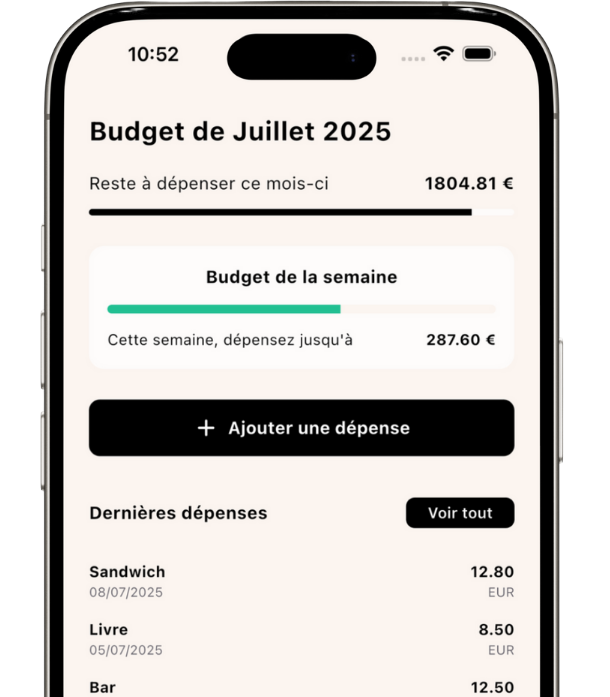 Gérez votre budget semaine par semaine